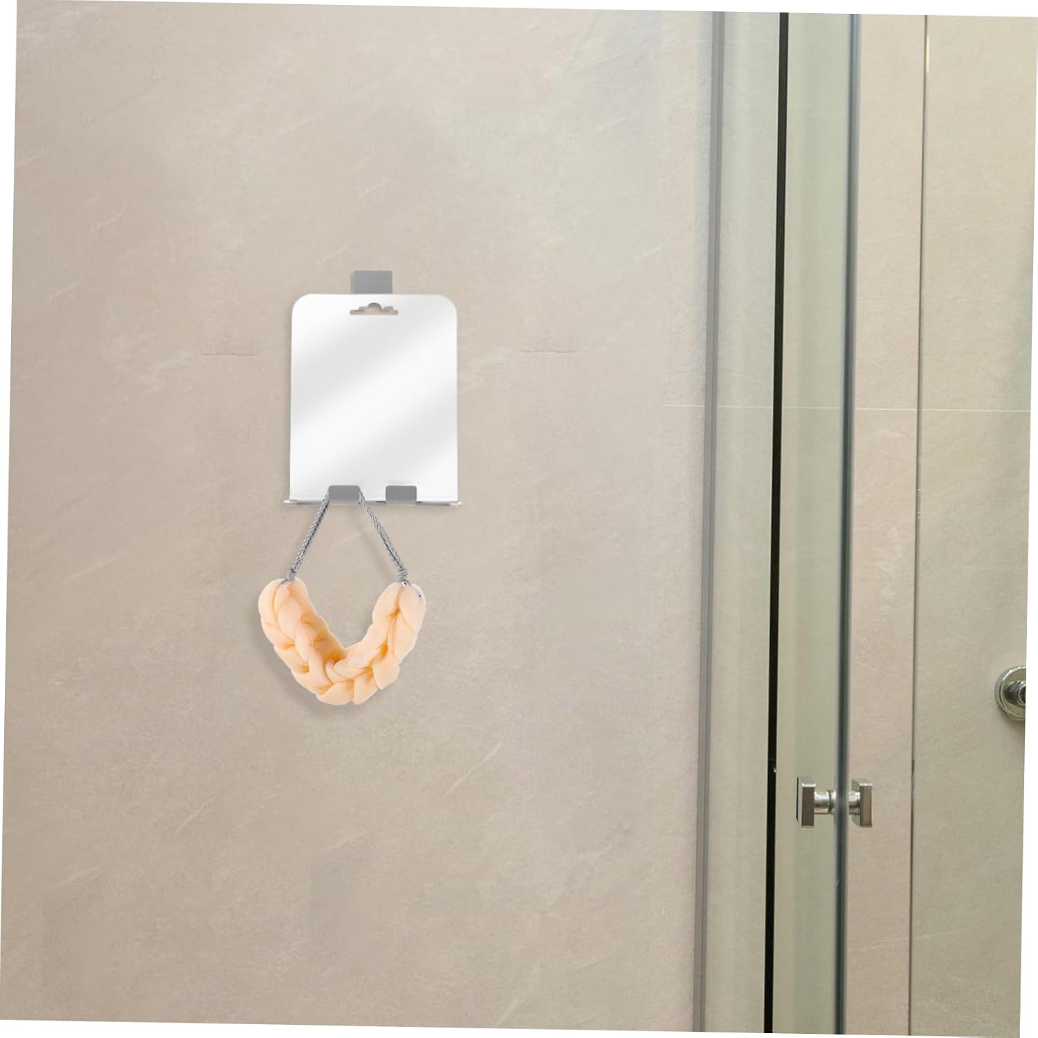 Cabilock Fogless Shower Mirror with Shelf and Hooks 1