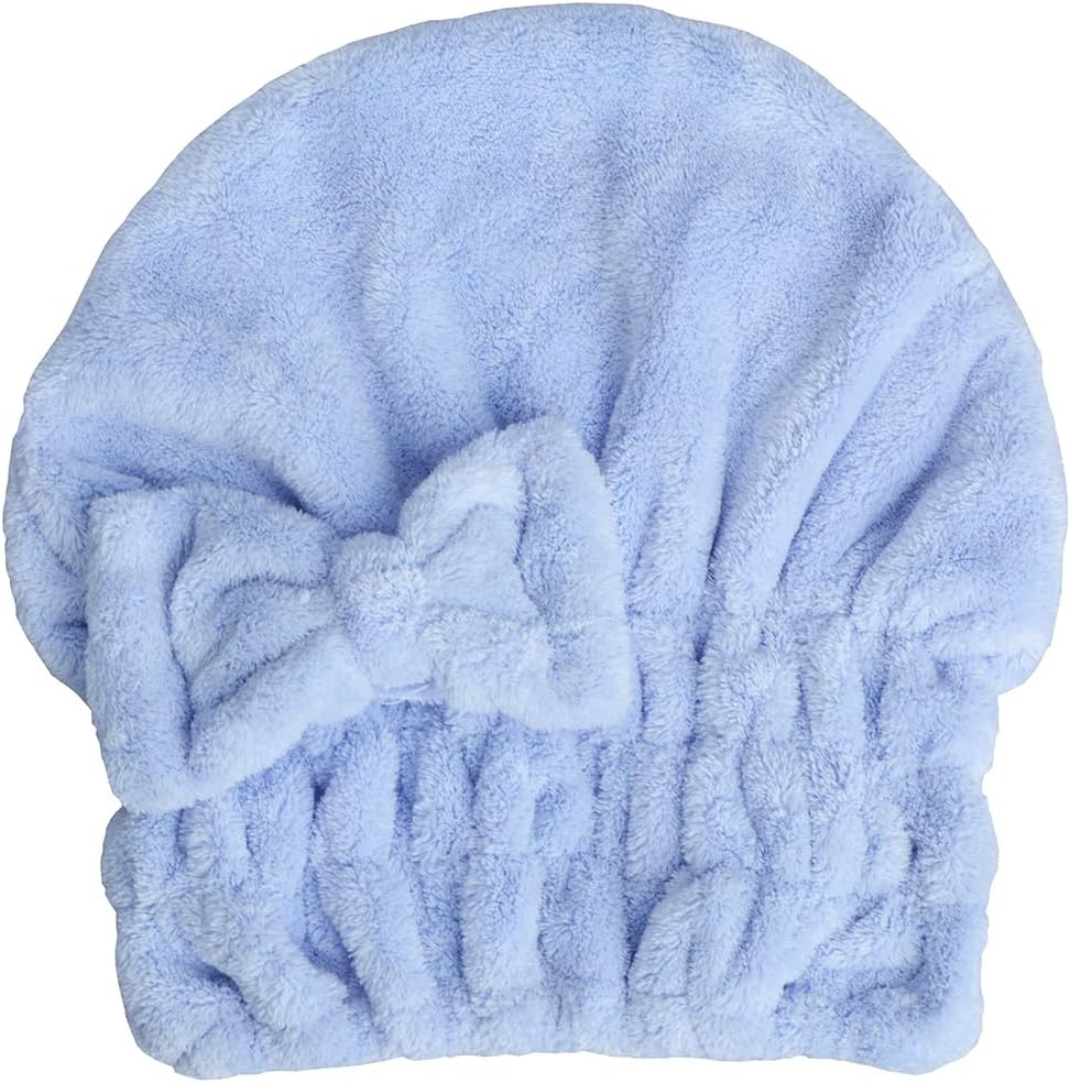HOPESHINE Microfiber Hair Towel Cap - Quick Dry Super Absorbent Anti Frizz