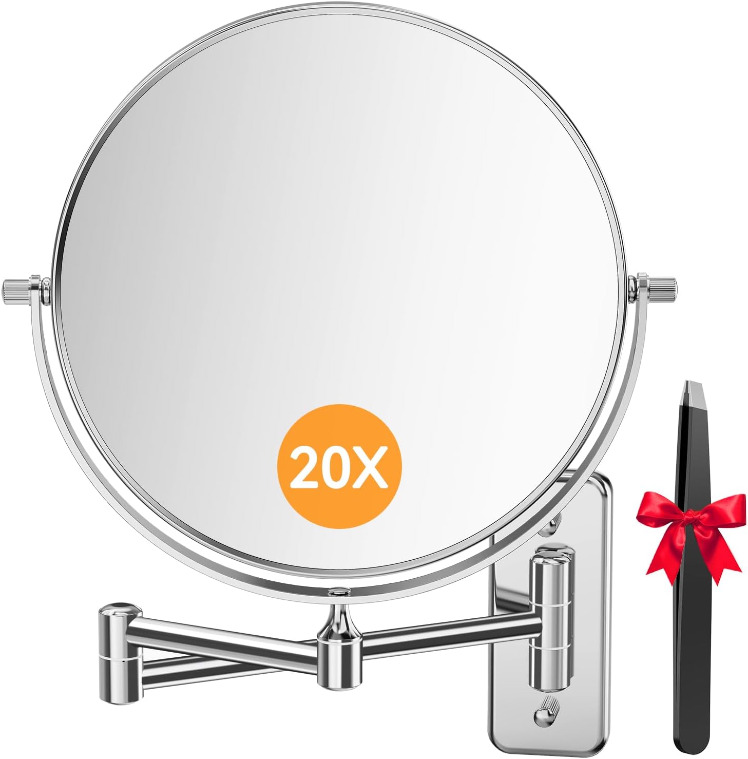 Auxmir 1X20X Double-Sided Wall Mirror with Tweezers 1