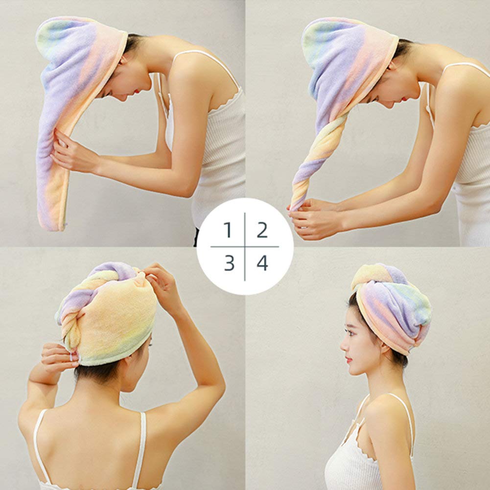 TYONMUJO Microfiber Hair Drying Wrap Towel for Women