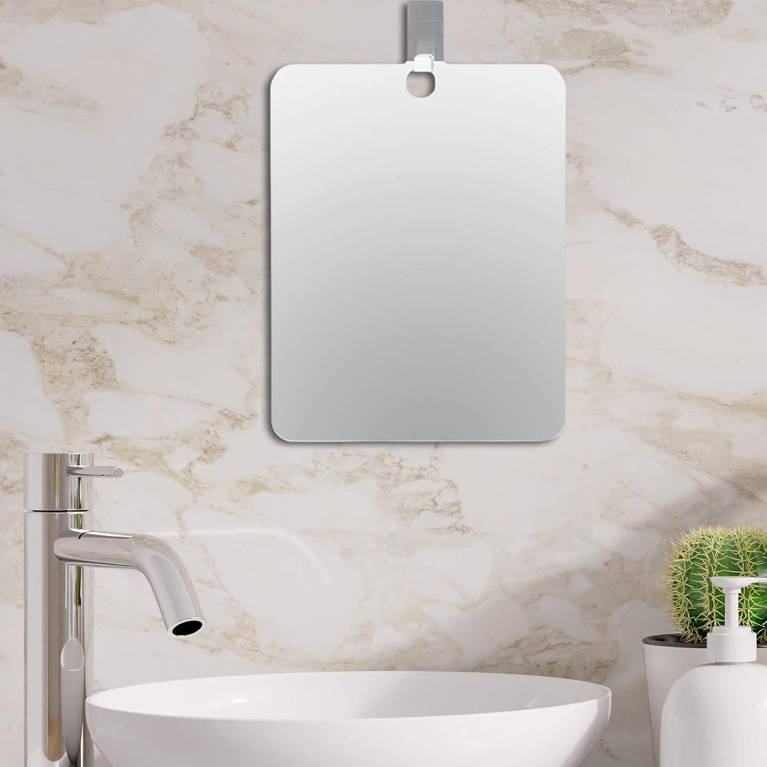 Anti Fog Shower Mirror 20x25cm with Hanging Holes