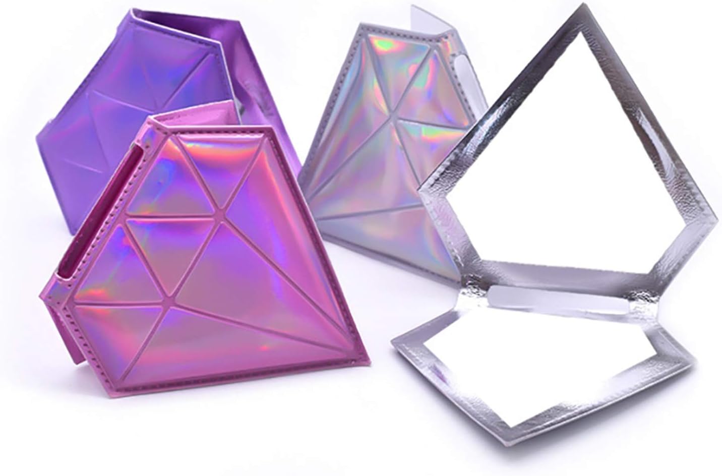 SUNESA 4pc Diamond Shape Makeup Mirror Set