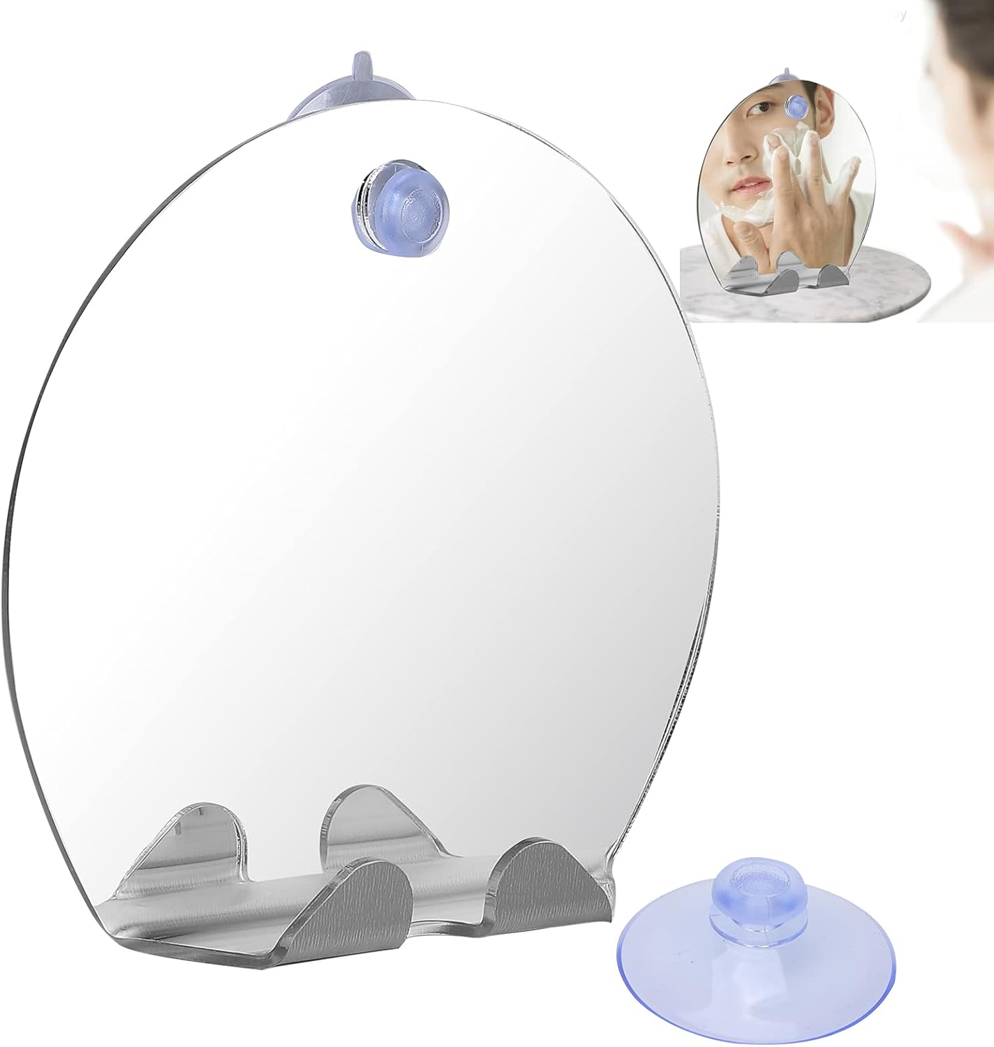 YUYTE Anti-Fog Shower Mirror with Suction