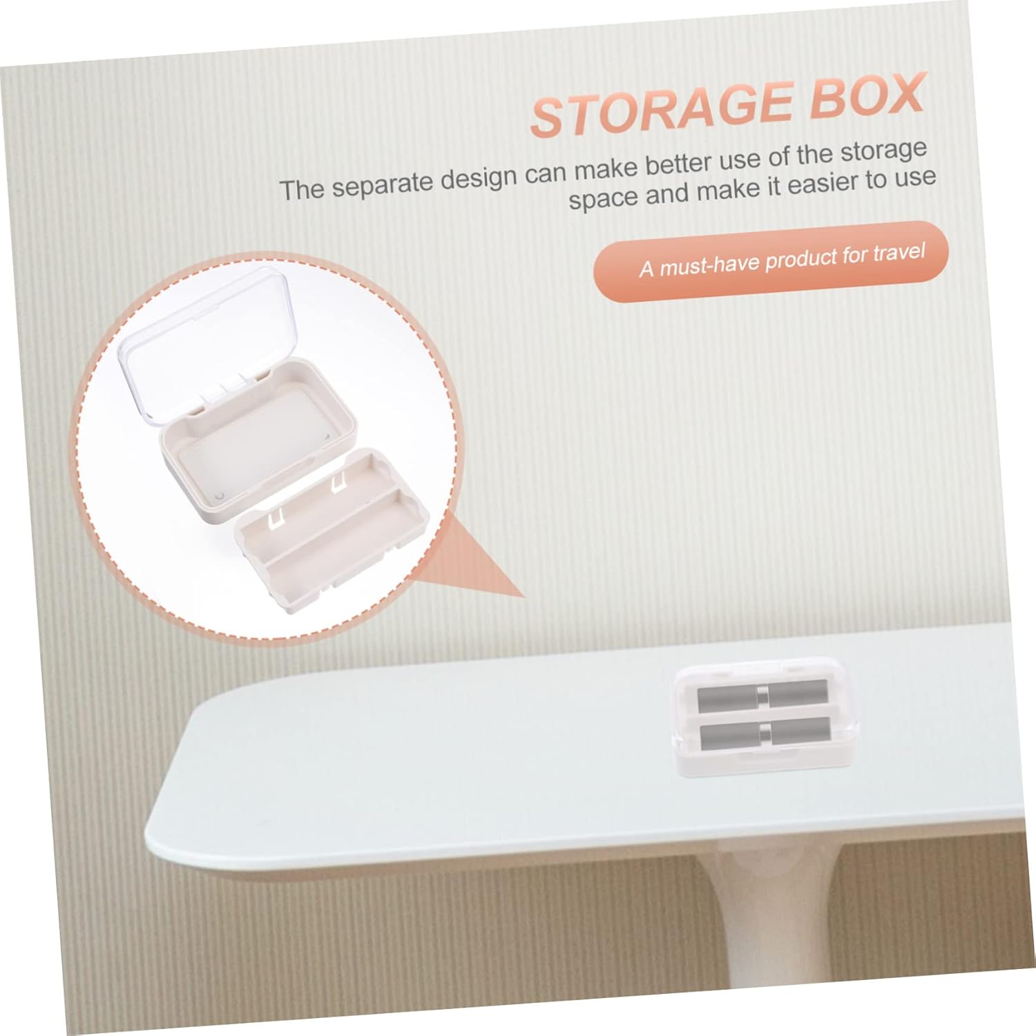 Exquisite Plastic Makeup Organizer Box with Mirror