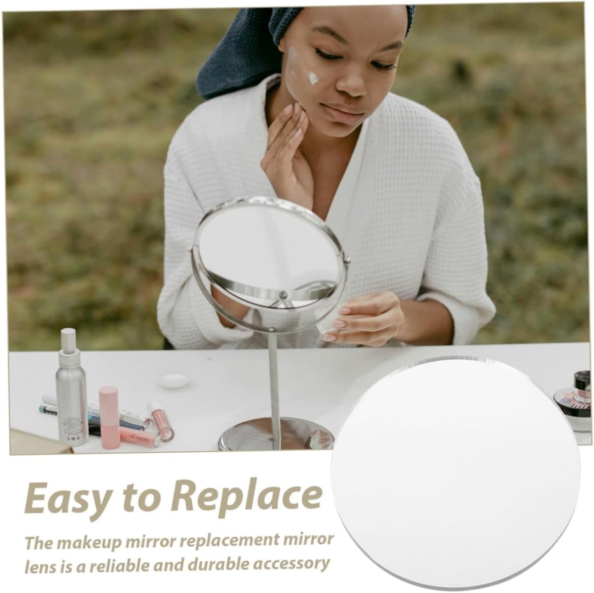 20pcs Round Acrylic Mirror Sheets for Makeup Wall Travel Vanity