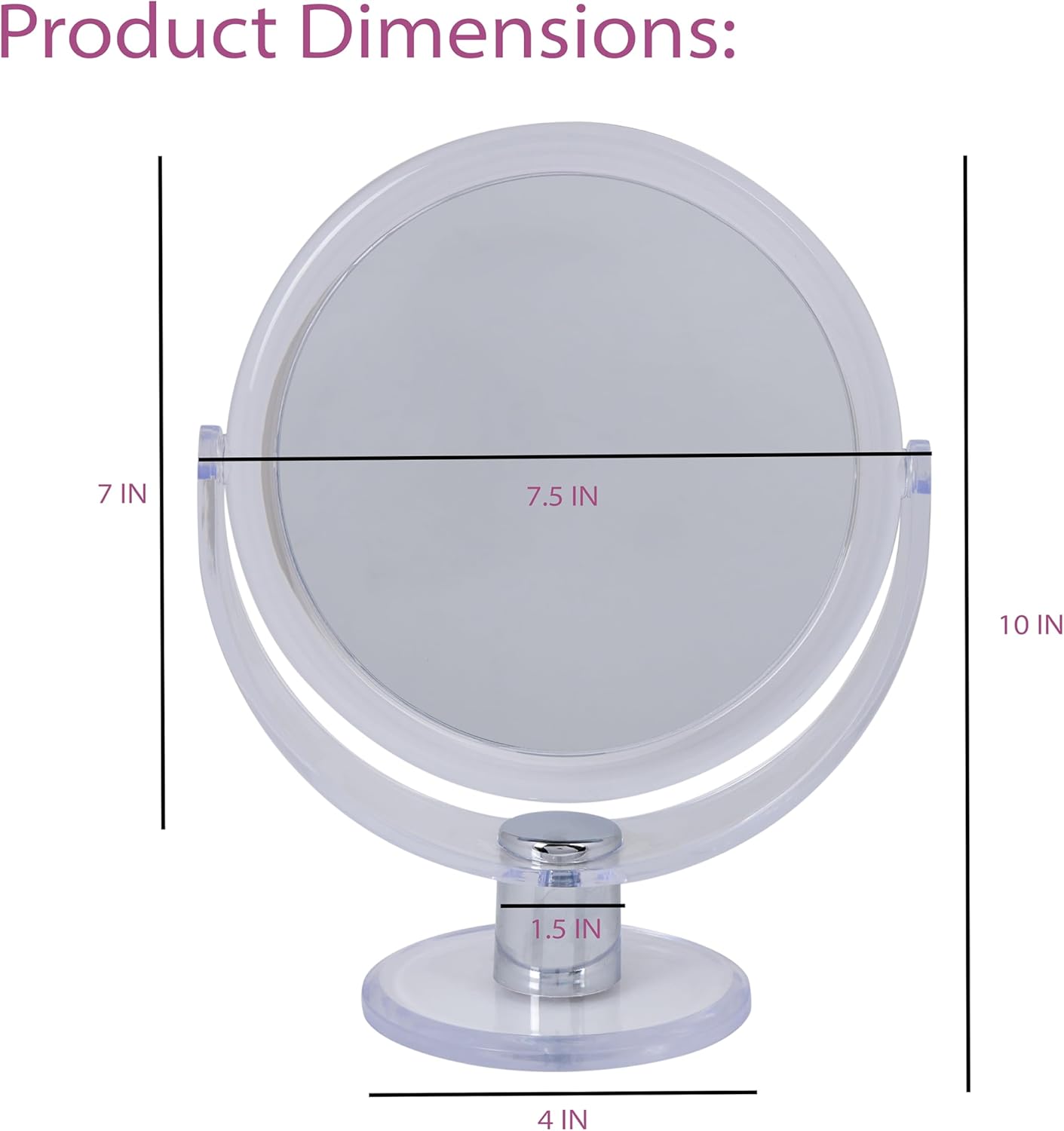 Bath Bliss Dual Sided 10X Magnification Vanity Mirror