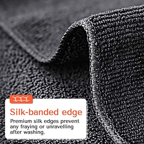 TASALON Microfiber Hair Towel Set - 10 Pack Black 1