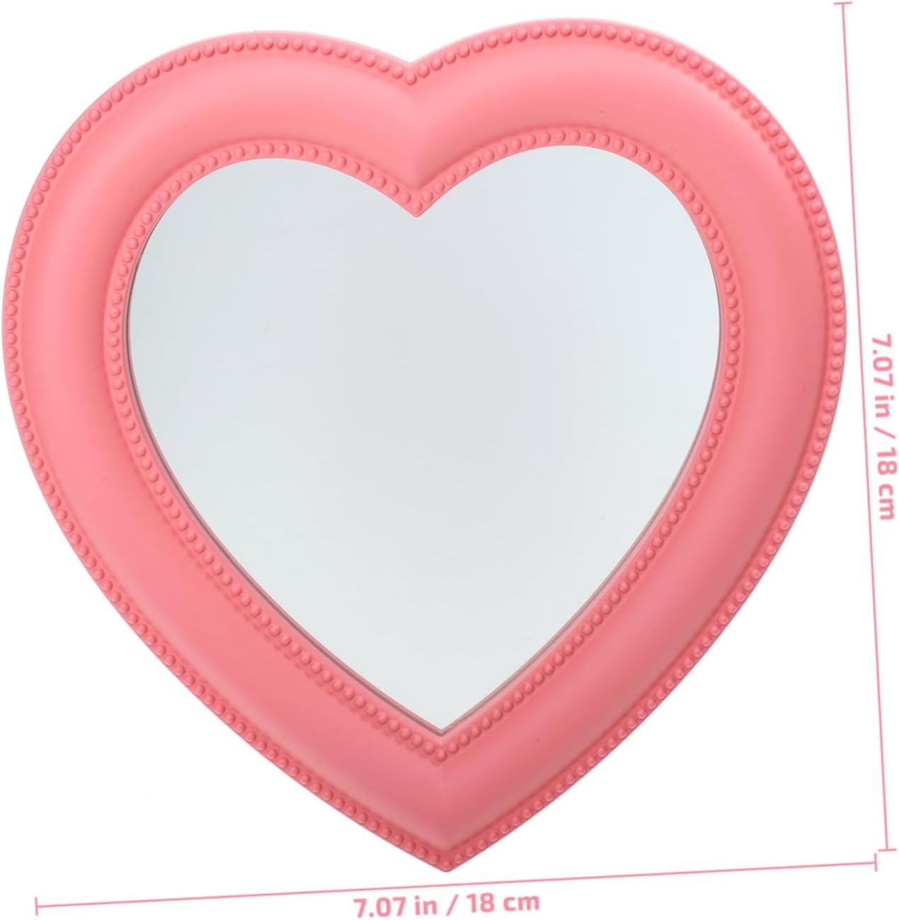 Angoily Elegant Heart Shape Wall Mounted Makeup Mirror 1