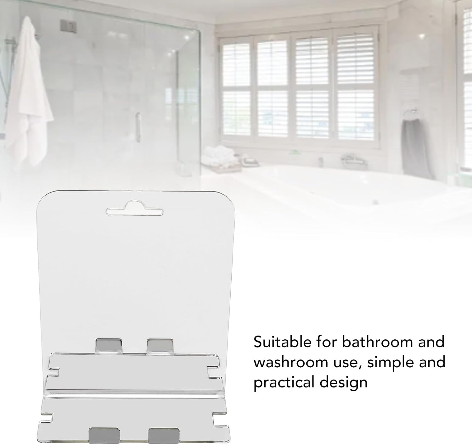Fogless Shower Mirror with Shelf and Hook