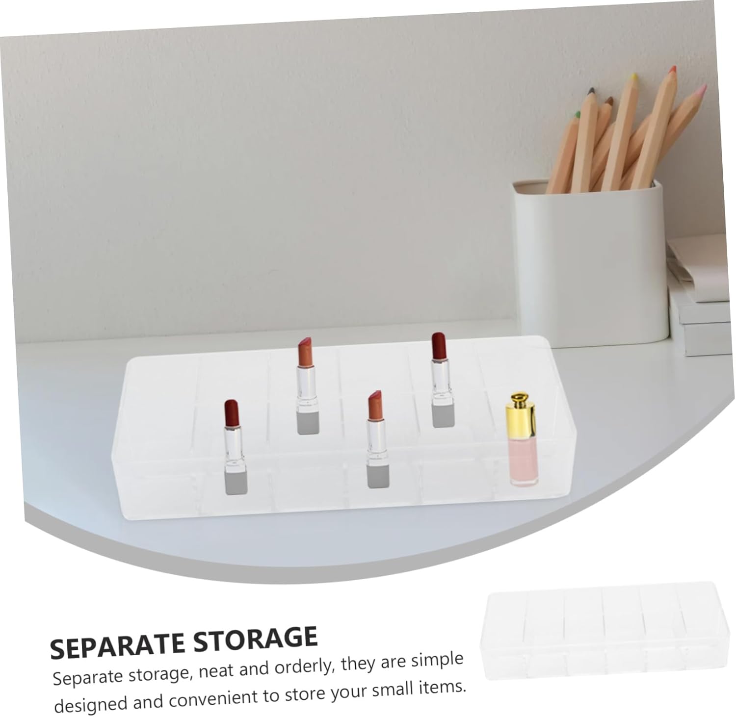 WRITWAA 1Pc Lip Gloss Storage Case Organizer