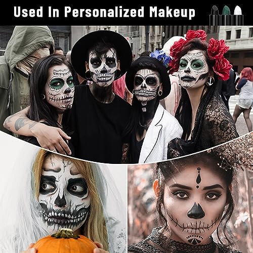 ikasus White Face Body Paint Stick for Sports and Halloween