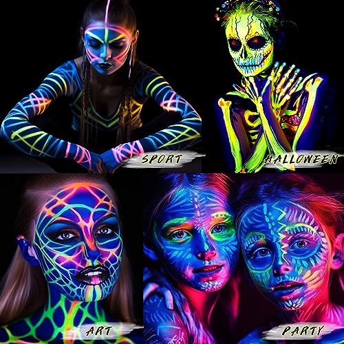 BOBISUKA Neon Blue UV Glow Body Paint Stick
