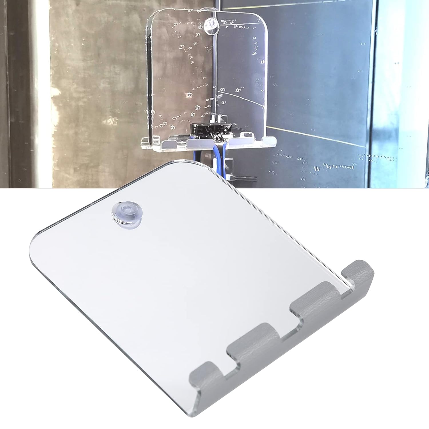 Dioche Shatterproof Fogless Handheld Mirror with Hook