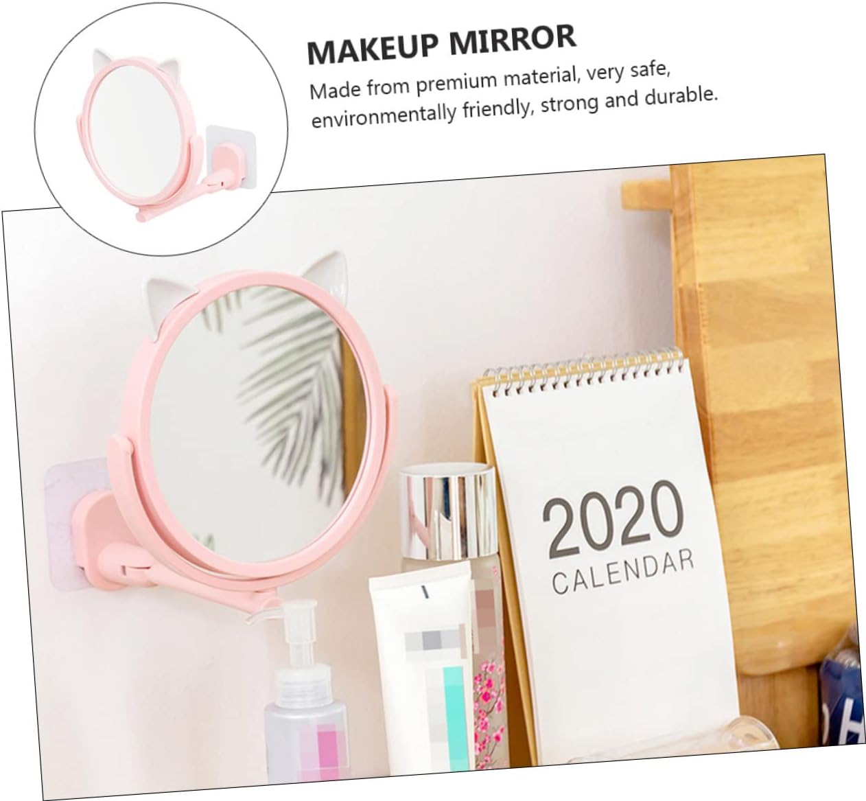 Beatifufu Foldable Wall-Mounted Makeup Mirror
