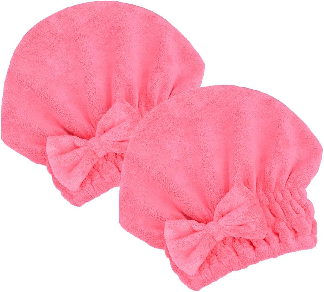 MAYOUTH Microfiber Hair Drying Towel with Bow Knot for Kids