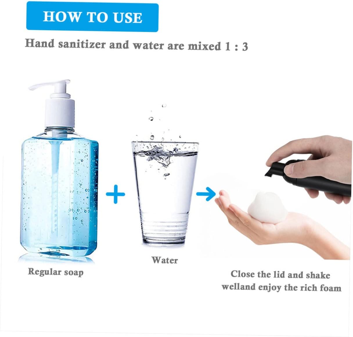 5PCS Foaming Bottle Set with Electroplated Frosted Design