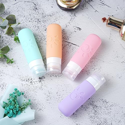Zafit Leakproof Travel Bottles Set - 4 Pcs TSA Approved 3oz Refillable Containers