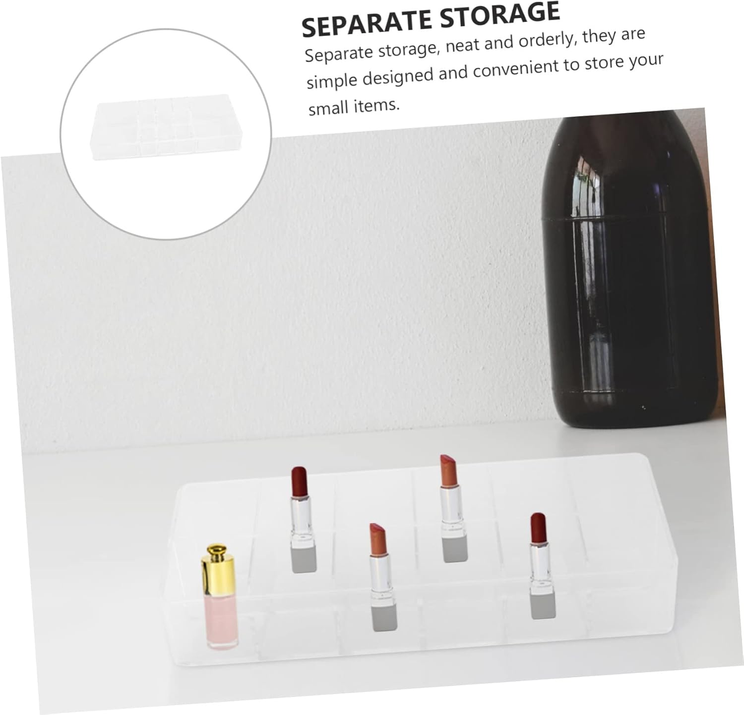 Plastic Nail Polish Organizer 10 Slot Makeup Display Case