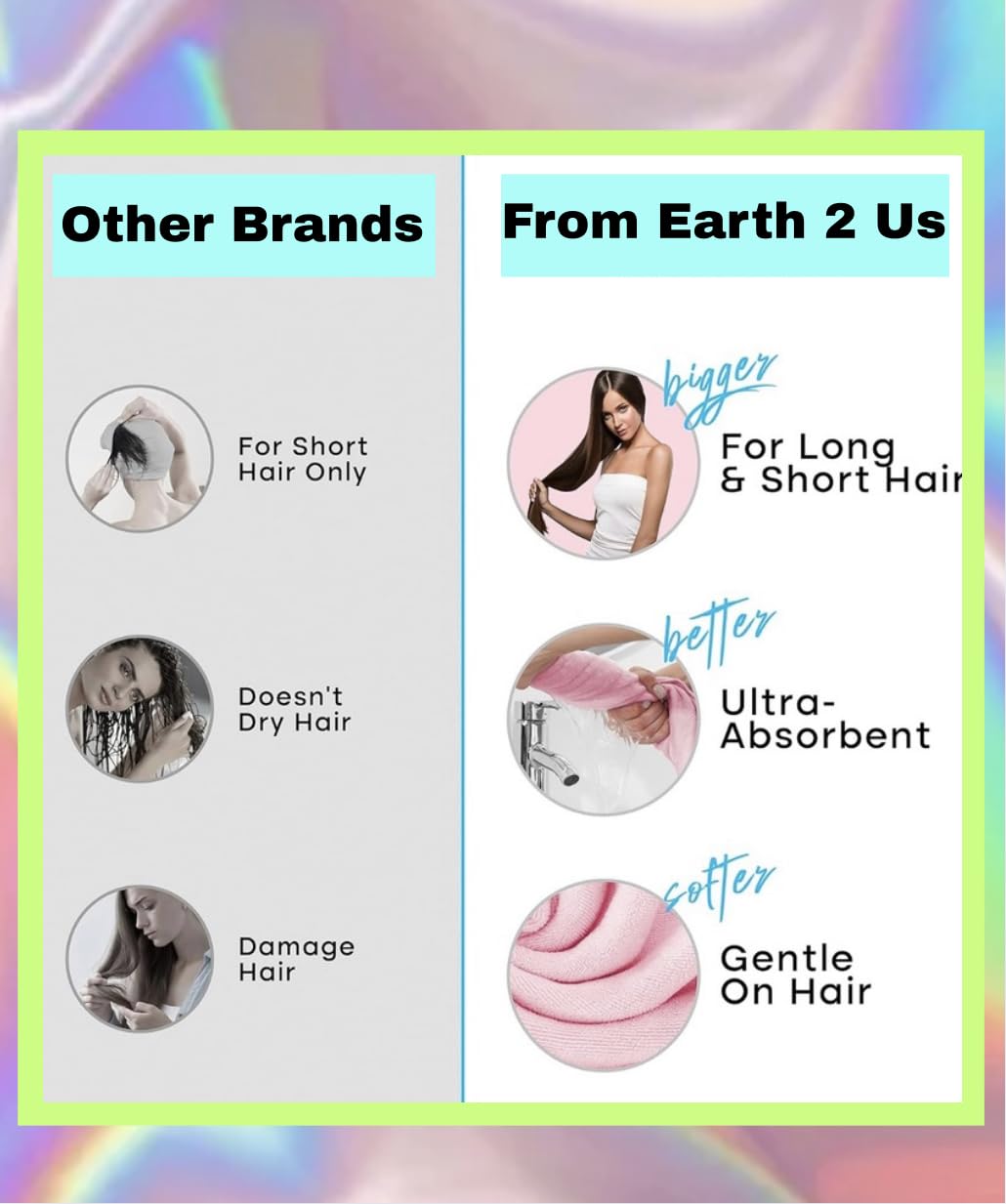 XXL Microfiber Hair Towel Wrap Pink 35 Inches Long