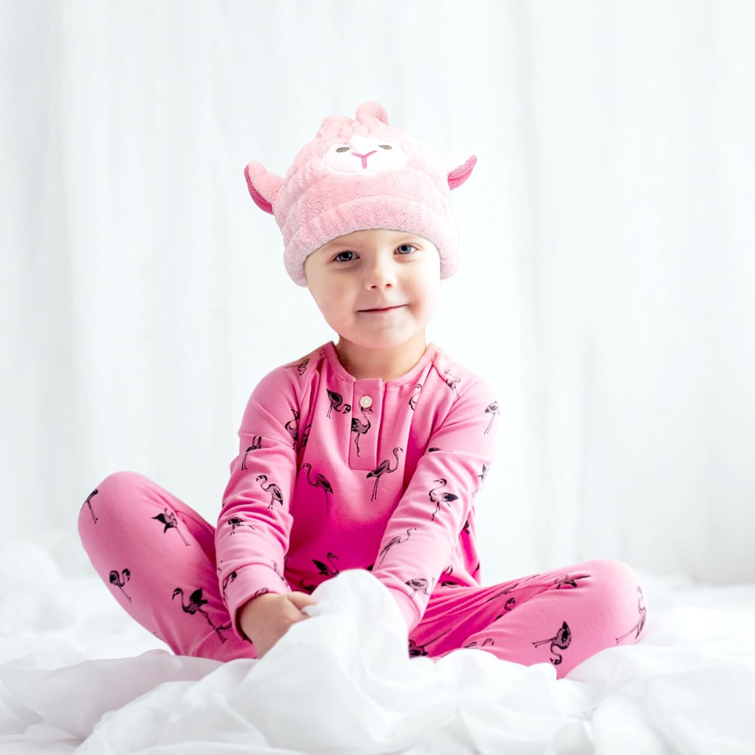 Unaone 2 PCS Microfiber Hair Drying Towel for Kids Girls