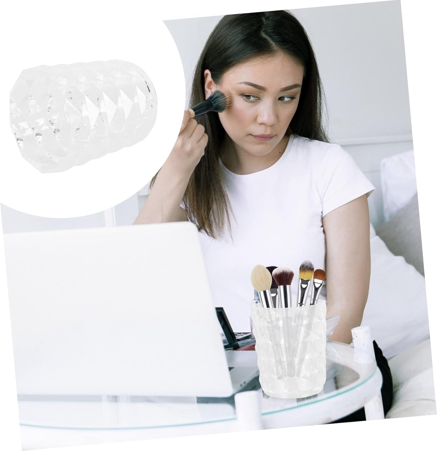 Ipetboom 1pc Clear Makeup Storage Case Organizer