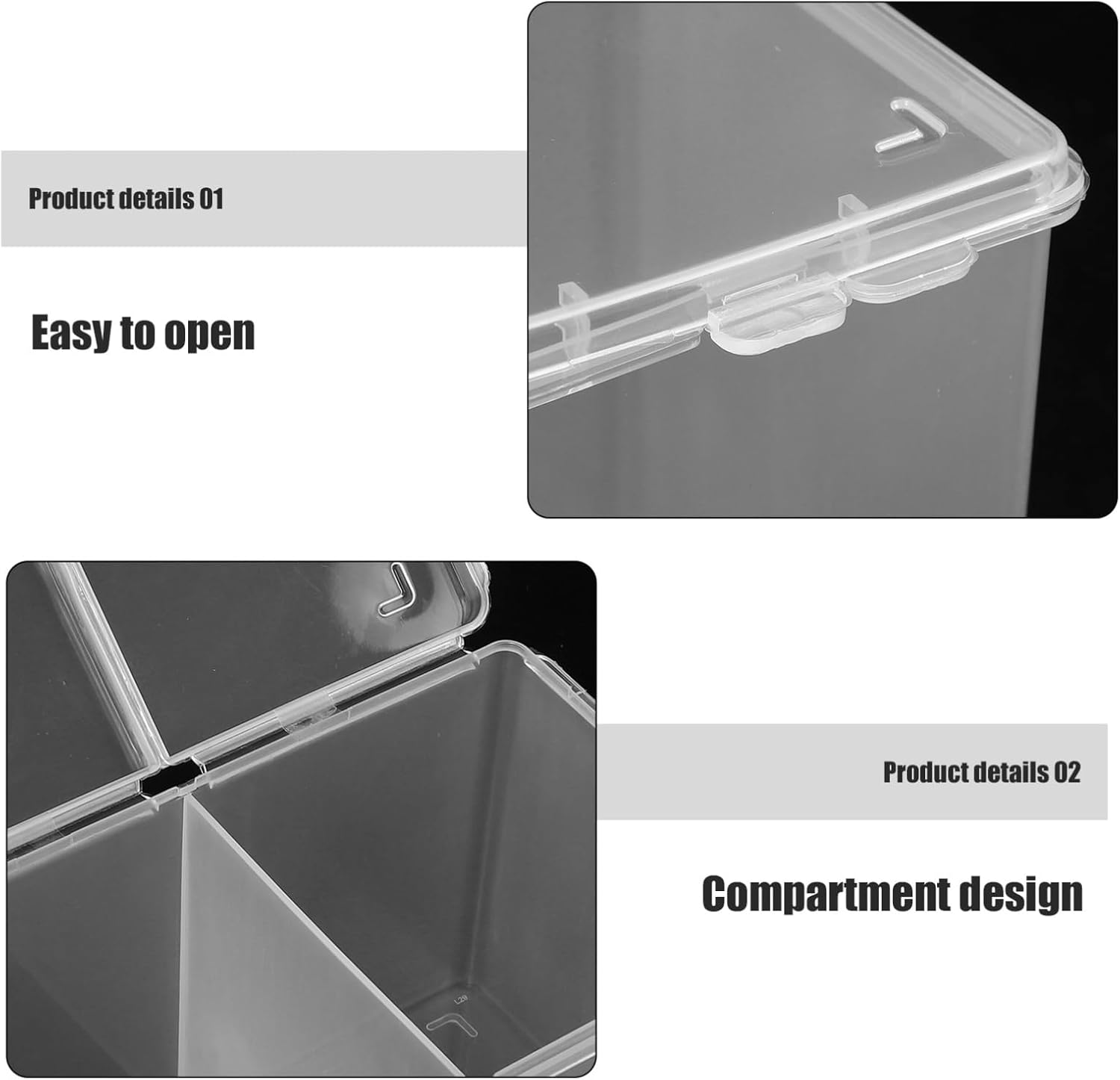 SHERCHPRY Cotton Pads Box Organizer with Compartment Design