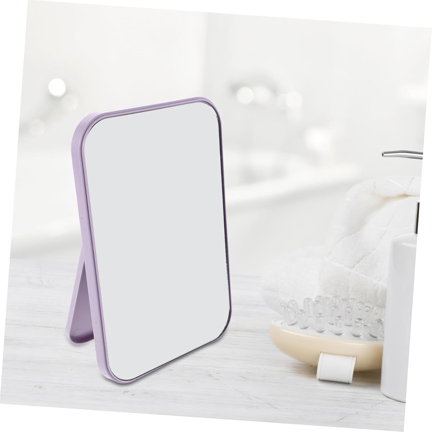 NOLITOY 2pcs Portable Makeup Mirror with Stand 1