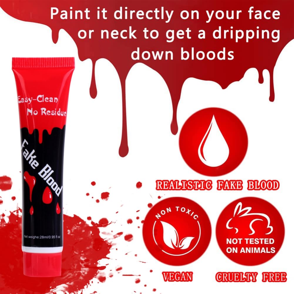 Wenrny Halloween Blood Makeup Kit 3 Pcs