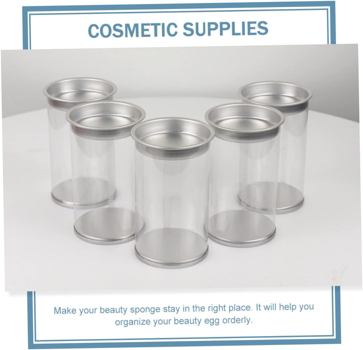 BIUDECO 6 Pack Egg Shape Makeup Sponge Case