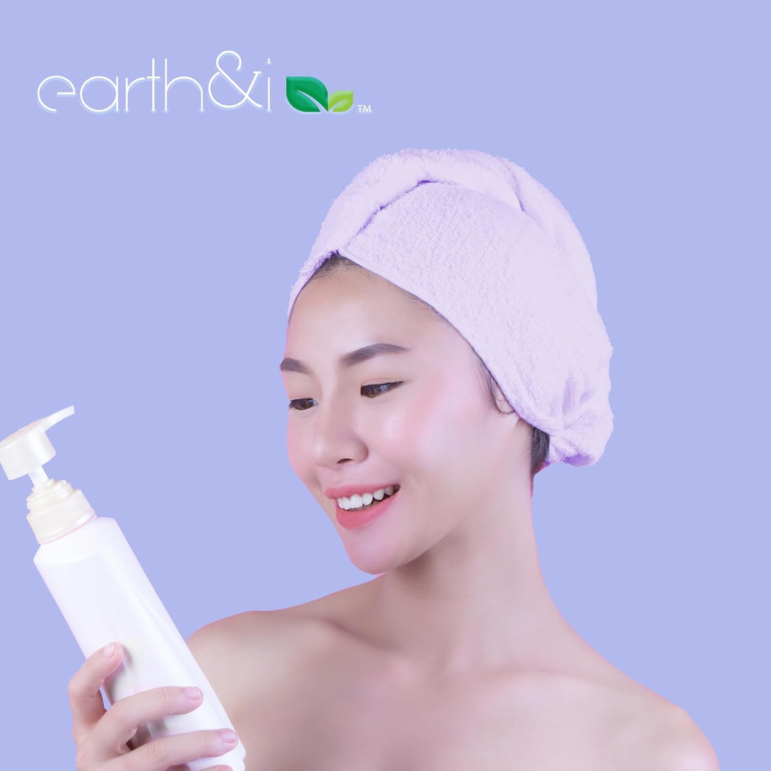 Earth I Purple Microfiber Hair Towel 4 Pack 1 Face Stone Gua Sha