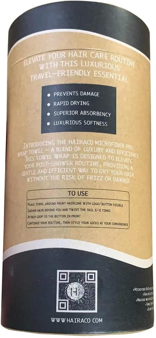 HAIRACO Microfiber Pro Wrap Hair Towel for Women 1