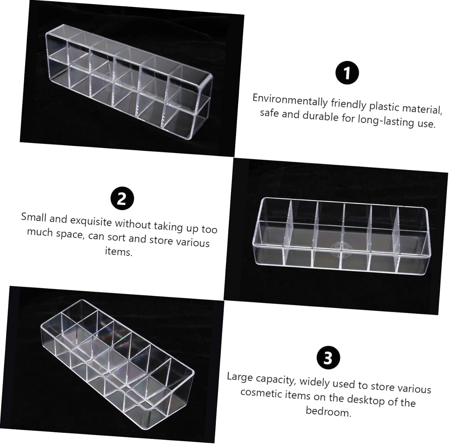 Healeved 1pc Lipstick Storage Box Makeup Display Case