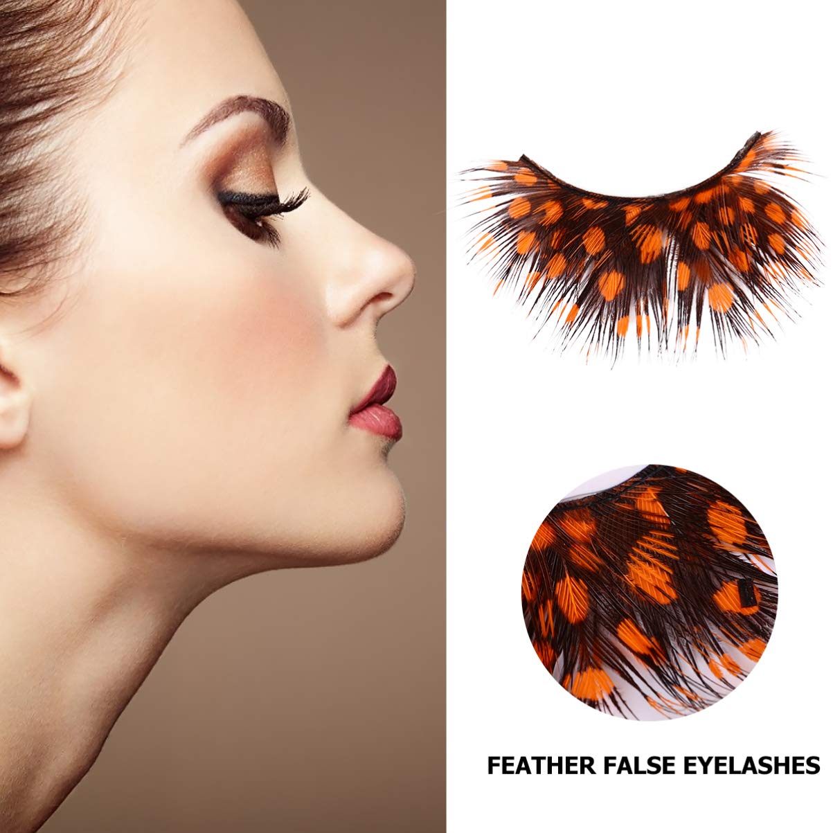LALAFINA Halloween Spiky False Lashes 2 Pairs for Dance