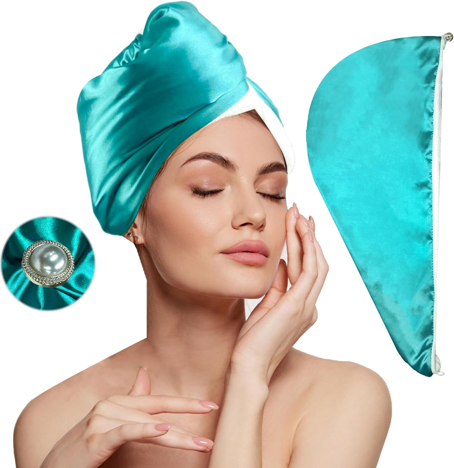 Chloven Satin Microfiber Hair Wrap - Anti Frizz Lightweight Quick Drying