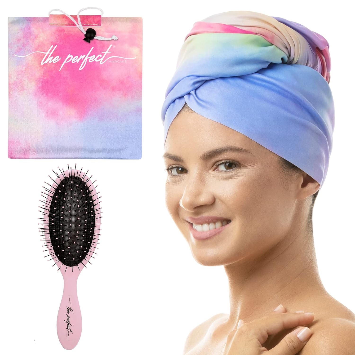 The Perfect Haircare Microfiber Towel Wrap - Fast Drying Anti-Frizz Gentle Detangling