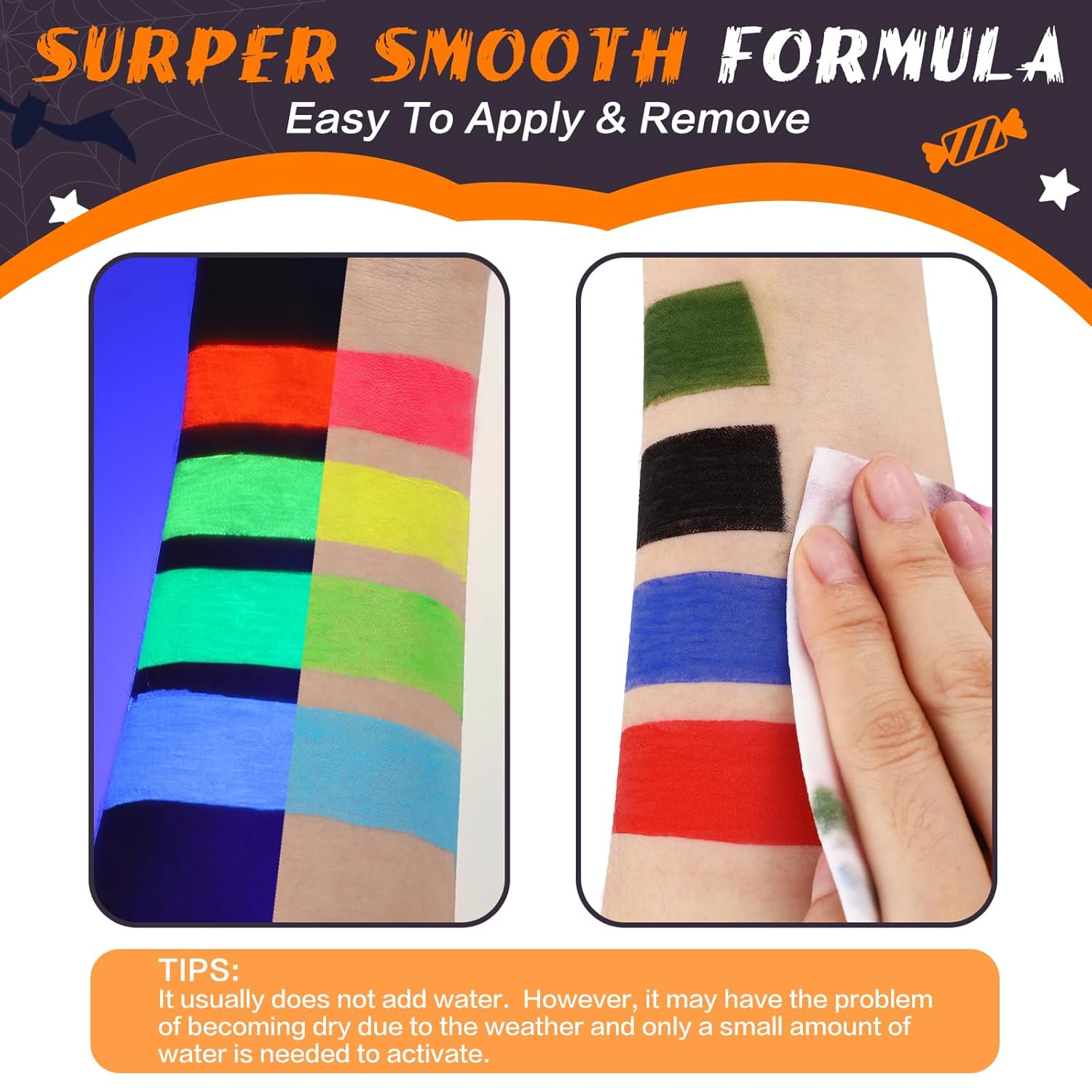 BOBISUKA Neon Blue UV Glow Body Paint Stick