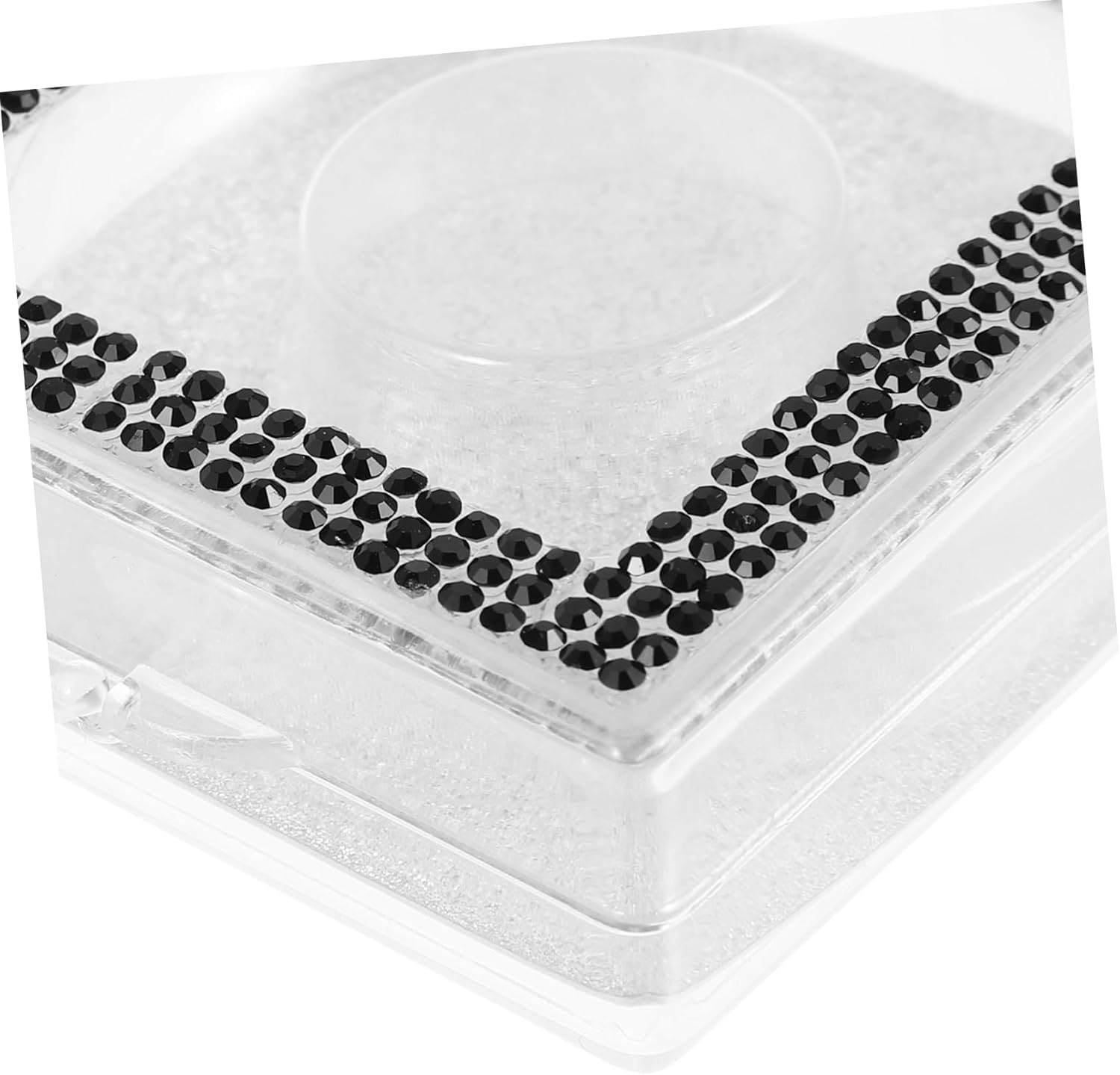 2pcs Rhinestone Eyelash Storage Box Stylish Case for Travel 1