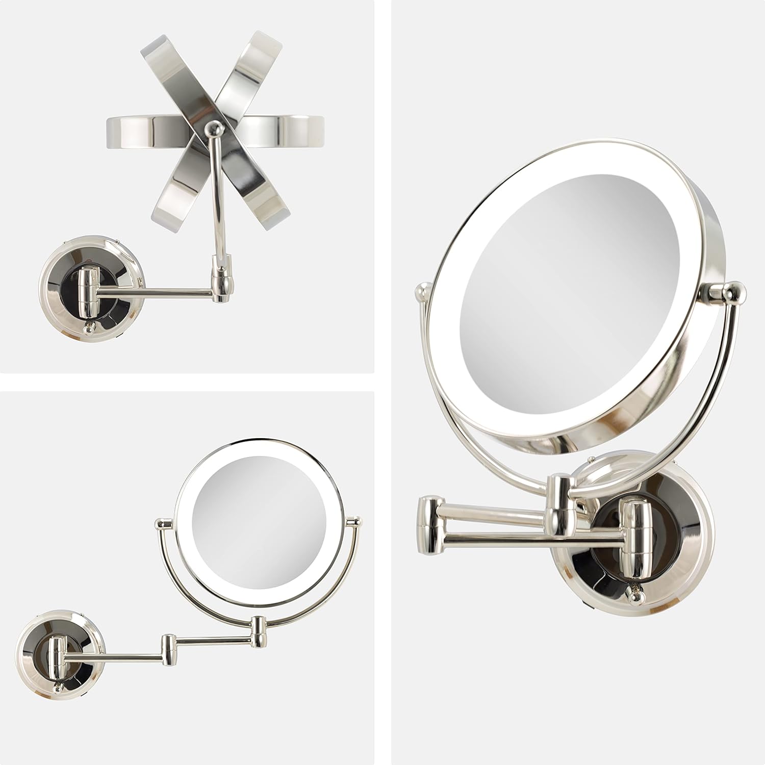 Zadro 11 LED Wall Mirror 10X1X Dual-Sided