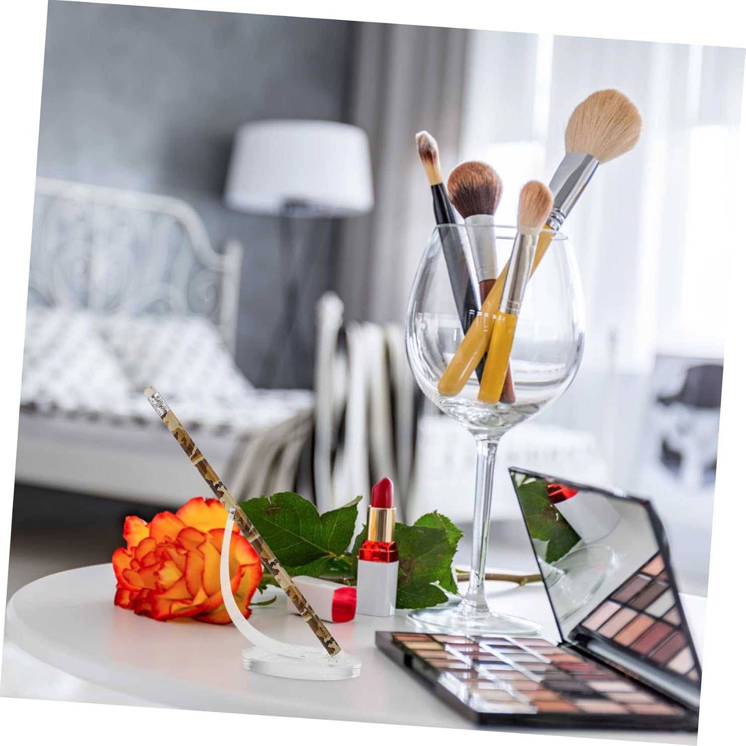 Housoutil Acrylic Brush Display Rack for Desk