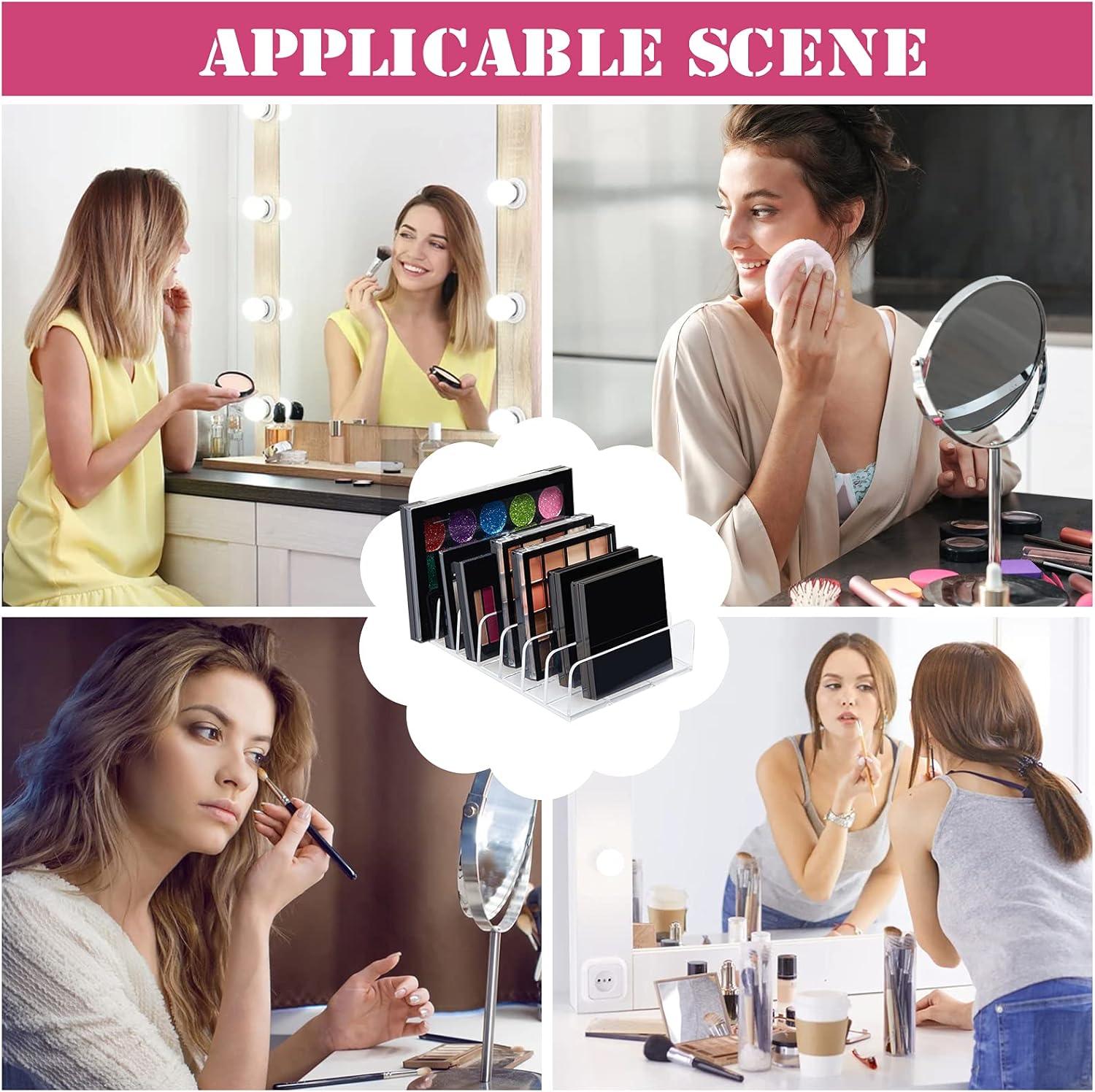 Croudoa 7 Section Acrylic Eyeshadow Palette Organizer
