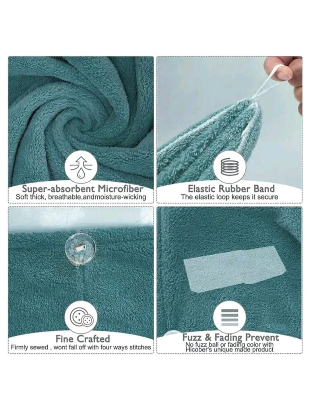 3-Pack Microfiber Hair Towel Wrap Quick Dry Turban
