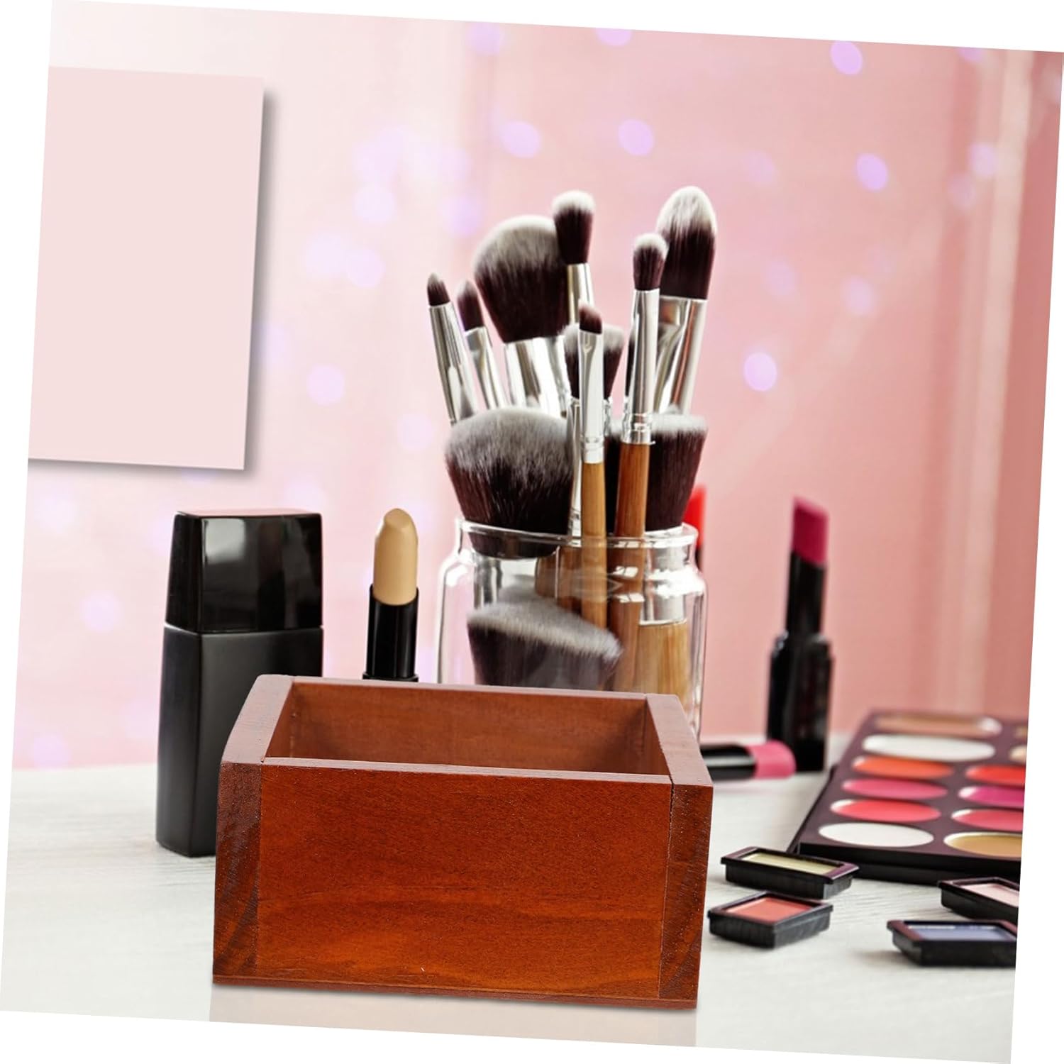 Alipis Vintage Wooden Lipstick Organizer