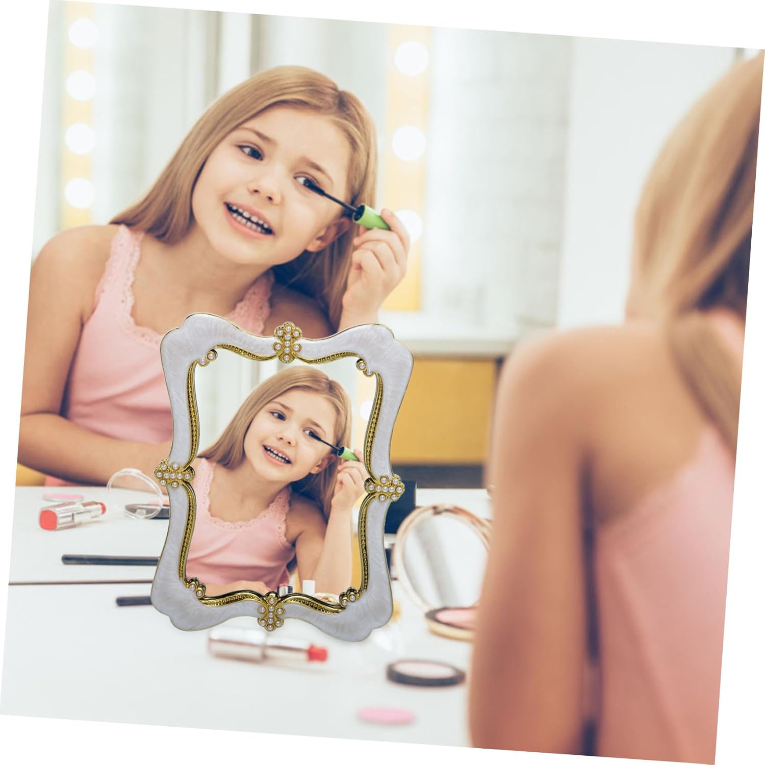 Angoily 1pc Vanity Mirror with Travel Makeup Tools