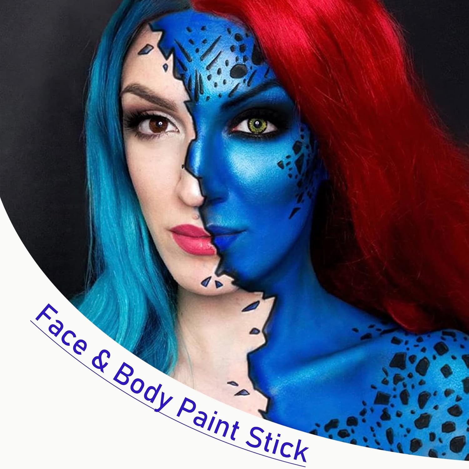 CCBeauty Neon UV Blue Face Body Paint Stick for Halloween Cosplay