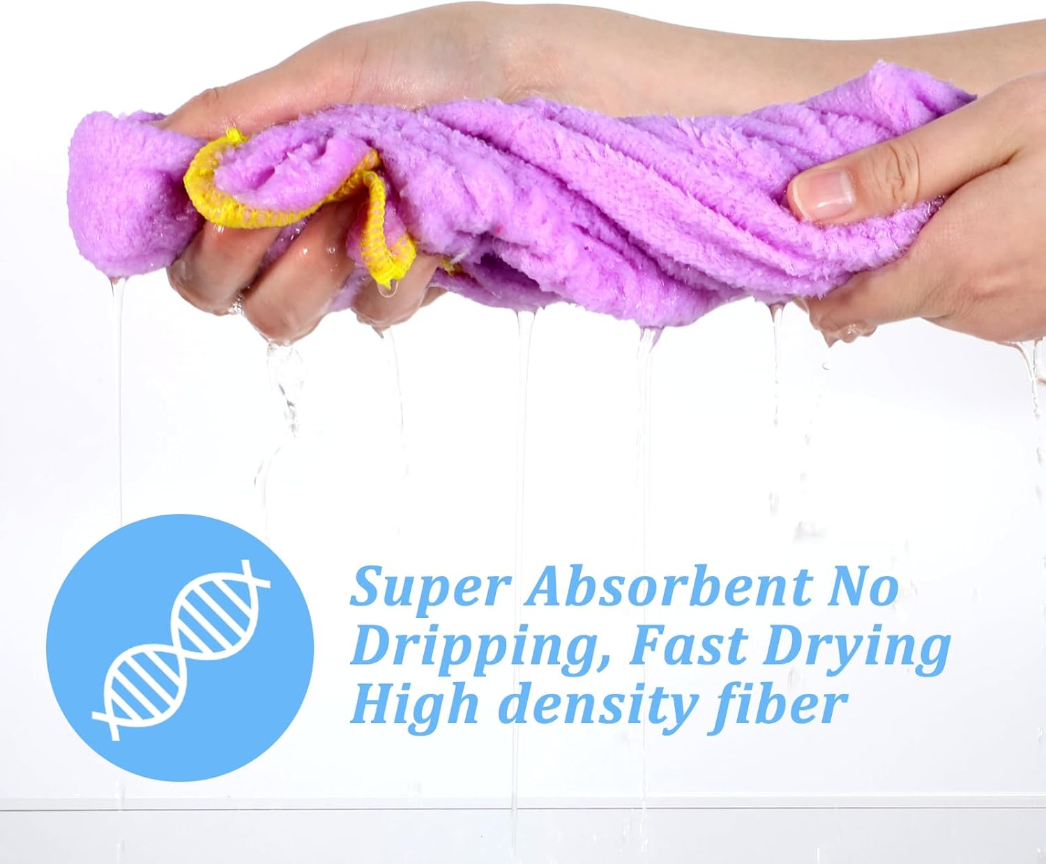 Giantree 4 Pcs Microfiber Hair Towels Ultra Absorbent and Quick-Drying