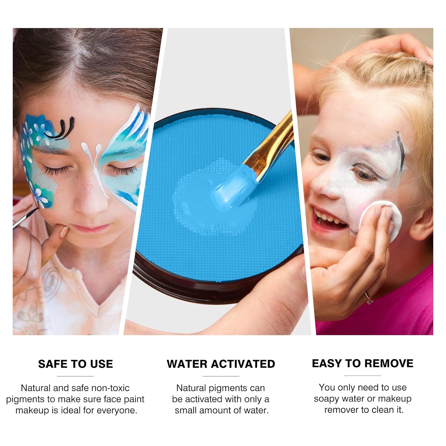 FREEORR Teal Body Paint Makeup 30G for Halloween Costume