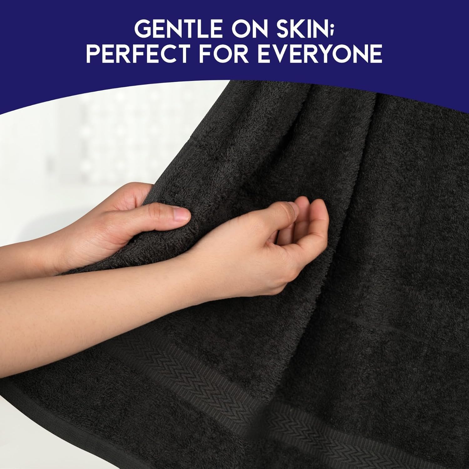 Linteum Textile Supply Hair Drying Towels 20x40 Inches Pack of 6
