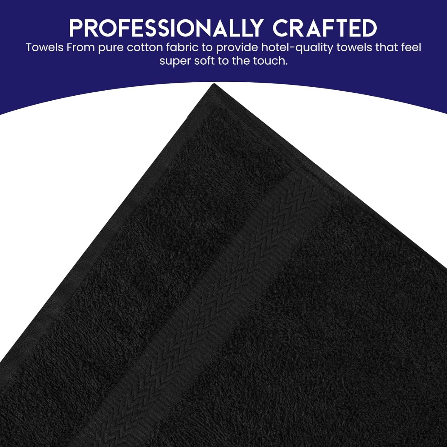 Linteum Textile Supply Hair Drying Towels 20x40 Inches Pack of 6