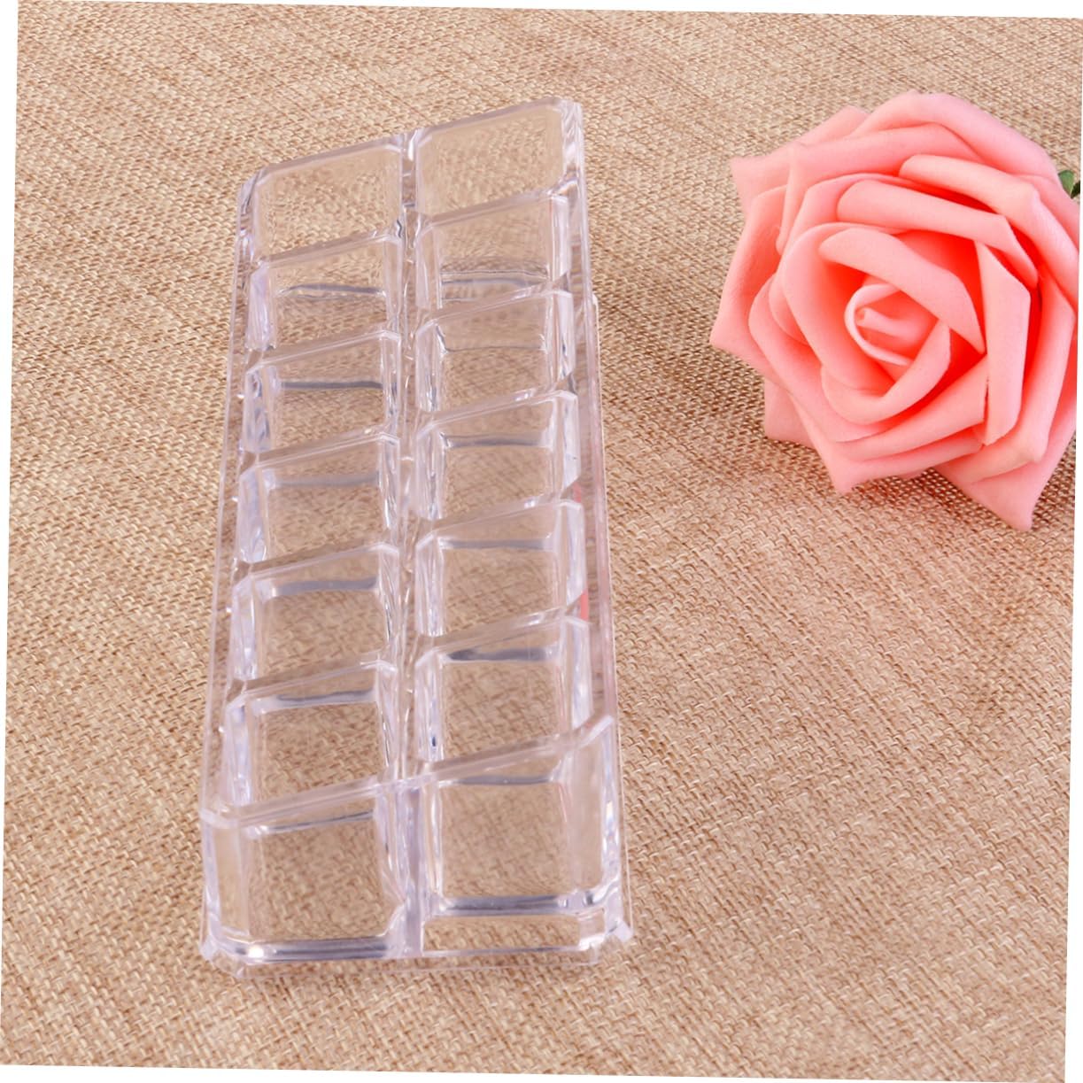 PENIKOKO Clear Acrylic Lipstick Display Stand for Organizing Makeup