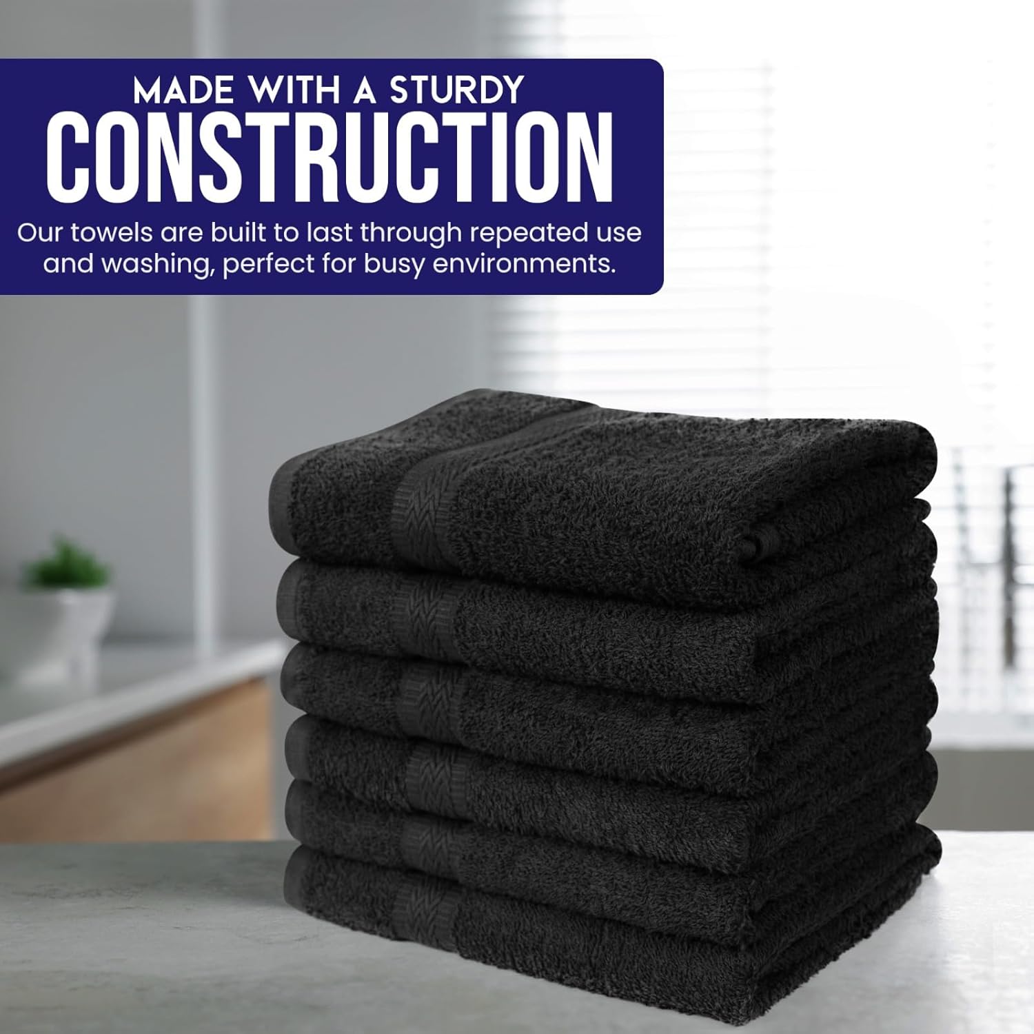 Linteum Textile Supply Hair Drying Towels 20x40 Inches Pack of 6